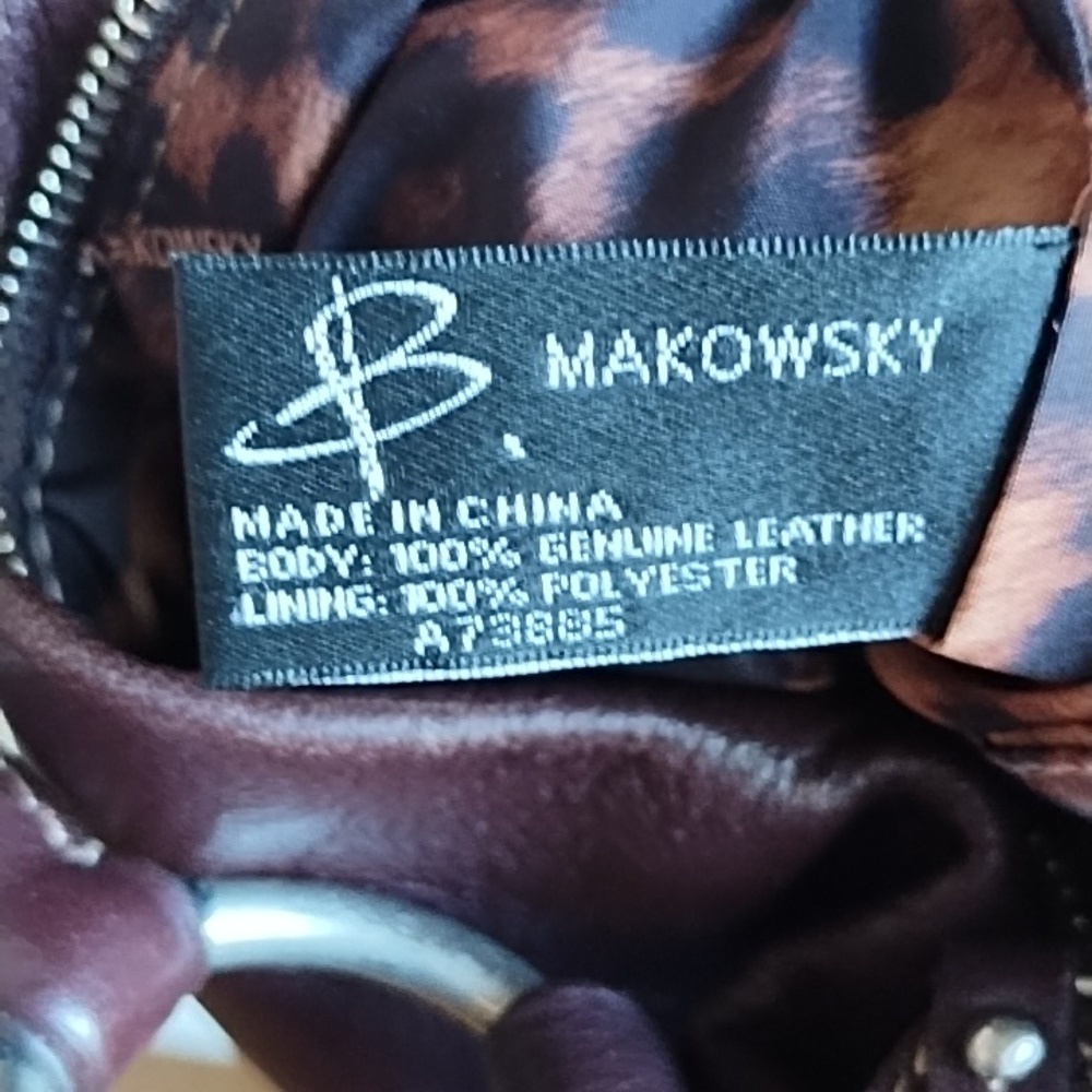 B Makowsky brown leather Crossbody bag - Picture 7 of 10